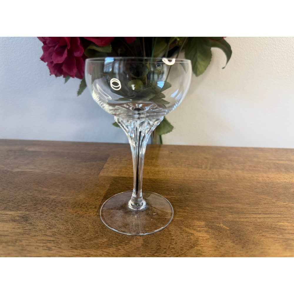 Vintage Belfor Exquisite‎ Crystal Cordial Glass Black Core Stem Champagne
